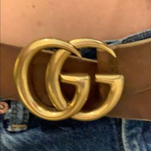 Gucci Leather belt with Double G buckle